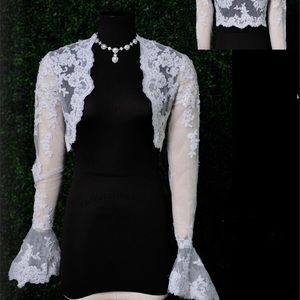 Ivory Lace Bridal dress bolero/ jacket